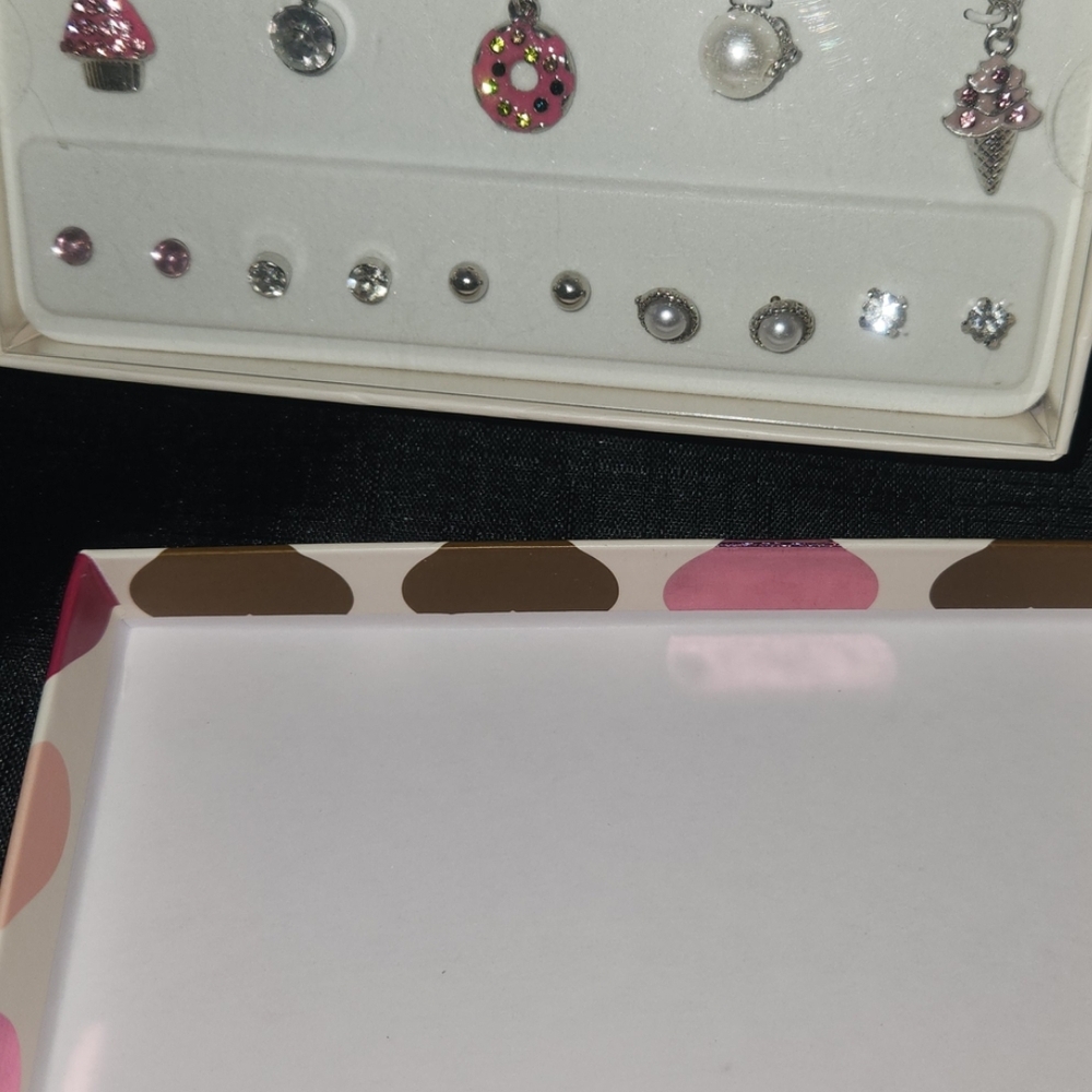 Rampage Silver and Pink Charm Necklace Set - Picture 2 of 10